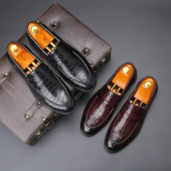 Blagovne Znamke Podjetja Moških Bullock Formalno Urad Obleko Čevlje 2019 Moda Priložnostne Usnjene Čevlje Moške Velikosti Moških Loafers