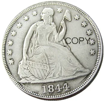 NAS Kovancev 1844 Sedi Liberty Dolarjev kopijo Kovancev Silver Plated