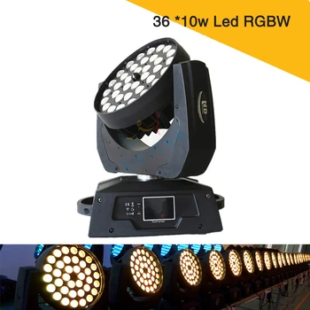 36*10W LED ZOOM Gibljive Glave pranje Luči RGBW 4in1 led svetlobni gibljive glave zoom svetlobe led stopnji svetlobe