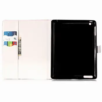 Flip PU Usnje Primeru Cover za iPad 2 3 4 Primeru Magnetni Pokrov S Kartico sim Za Apple ipad z 9.7 palčni Luksuzni Tablet PC Knjiga