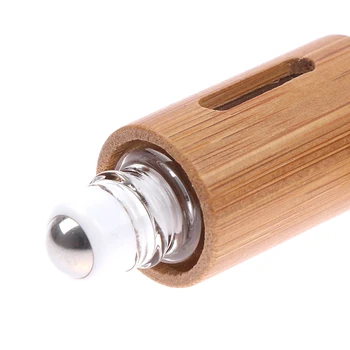 Bambus, Les Steklenico Parfuma Prazna Oljna Steklenica Iz Nerjavečega Roll Na Žogo Aromaterapija