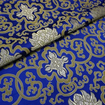 Najboljše modro dno / brocade Waratah saten svila tkanine / kostum, kostum Hanfu show/100CM*73 CM