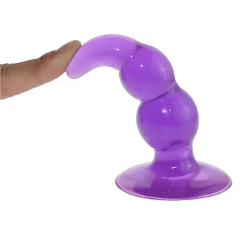 4 palčni Jelly Analni Užitek Butt Plug - Žarnice Sonda, Vključuje sežgati, ki je osnova za varnost, Poceni rep plug spola izdelka