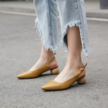 ASUMER 2020 vrh kakovosti pravega usnja, copati ženske črpalke zdrsne na kvadratni toe eno čevlji edinstveno obleko, čevlji za dame stranka čevlji