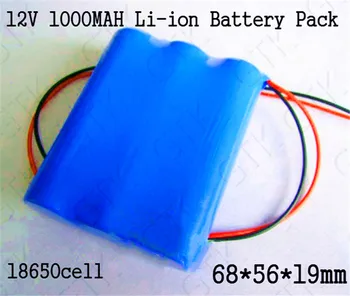 12V 1000mah Li ionska baterija 12v litij-bateria 18650 12V baterija za 10W Monitor Mini tuš Tabor lučka LED Jutranje šotor lučka