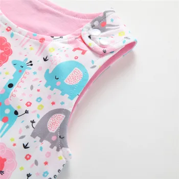 Baby boy, girl obleke poletje 2019 novega Malčka Otroci Baby Fantje Risanka Živali Tiskanja Romper Jumpsuits Oblačila #4A30