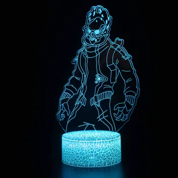 Hongcui Noč LED Luči Novost 3D lučka Luštna Igrača Darilo 7 ColorCartoon Vzdušje Lučka Za Otroke, Otroci Soba