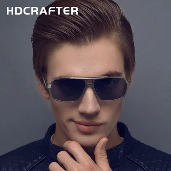HDCRAFTER Polarizirana Moških sončna Očala Kvadratnih Očala Mens Očala Polarizirajočega Očala Vožnje Odtenkov Za Moškega S Primeru 2019 UV400