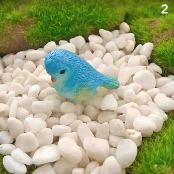 1Pc Ustvarjalne Simulacije Papiga Parakeet Miniaturni Krajine Ornament Živali Model Travnik Figur Umetno Ptico Fotografija Prop