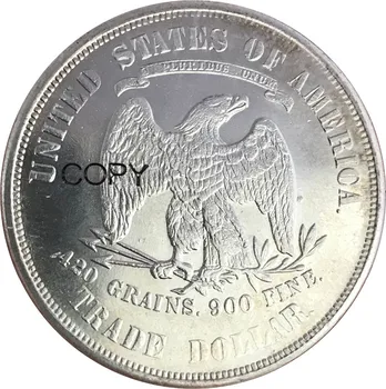 Združene Države Amerike 1 En Dolar Trgovanje Dolar 1875 Cupronickel (Pozlačeno Srebro Kopijo Kovancev