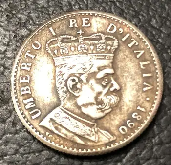 1890 Eritreji, 1 Lira - Umberta I Srebrna Kopija Kovanca