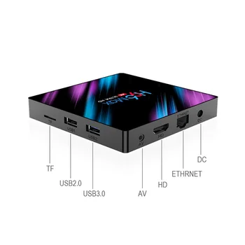H96 MAX TV Set-Top Box RK3318 Android 9.0 Media Player 2G 4G 16 G 32 G 4K WiFi Bluetooth Smart TVBOX podpora SD kartice TF U disk
