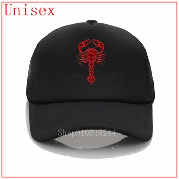 Rdeče in Črno Plemenski Scorpion adut klobuk baseball kapa s šcitnikom ženske, otroke, poleti pokrivalo za dekleta, moški oblikovalec klobuki in kape