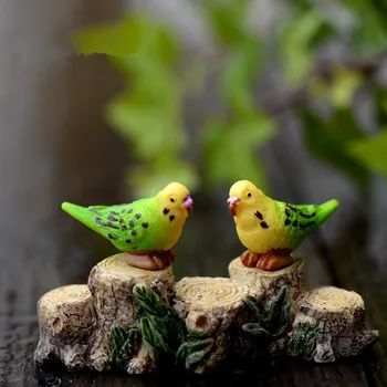 10Pc Kawaii Papiga Srčkan Konjske Mikro Krajine Številke Moss Terarija Pravljice Vrt Miniature Doma Dekor Dodatki Figurice