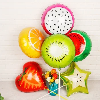 18 inch Birthday Balon Creatie Sadje Design Folija Baloni Za Rojstni dan Dekoracijo 1. Rojstni dan DIY Dekorativni Material