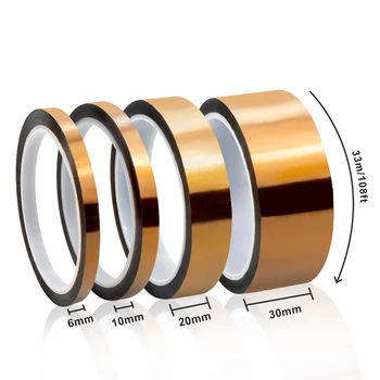 UniPlus 20 mm Širina za Kapton Trak Zlato Rjave Elektronske Industrije Toplote Trakovi Poliamidi 3D tiskanje Odbor za varstvo Toplotne Trak