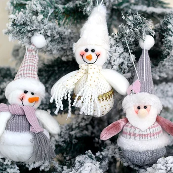 2019 Vesel Božič Okraski Bell Božično Darilo Santa Claus Snežaka Drevo Igrača, Lutka, ki Visi Okraske za dom Božično drevo