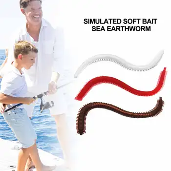 10PCS Soft Lure 13cm/2g Simulation Earthworm Red Fishing Worms Artificial Fishing Worms Fishy Smell Lures Soft Bait Fishing