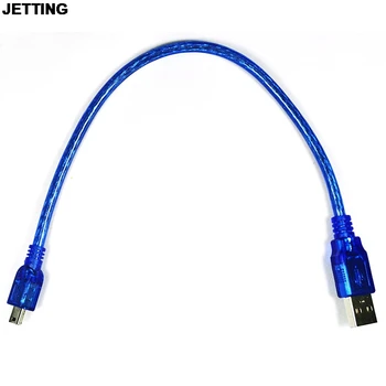 Modre Kratke USB 2.0 A Moški Mini 5 Pin B Moški Podatki Kabel za Polnjenje - 30 CM za MP3, MP4 Fotoaparat, Mobilni Mobilni Telefon Jasno