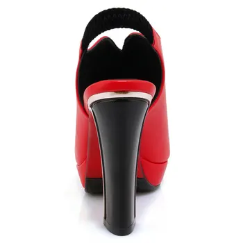 Fanyuan Nova Barva 10 Inch Ženske Čevlje Poletje Klasičnih Peep Toe Gladiator Sandali Seksi Duševno Pete Platformo Sandali Petah