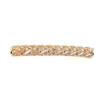 2018 NOVE Visoke kakovosti rose zlata strani ukrivljen kovinski zapestnico z belo cirkon zapestnico, ogrlico, nakit dodatki