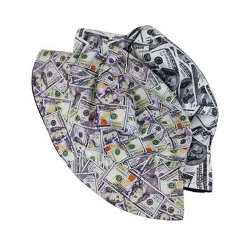 Novi ameriški Dolar Vzorec Chapeau Femme Ribič Klobuk Moških Vedro Klobuki na Prostem Casquette harajuku klobuk hip hop sonce patron klobuk