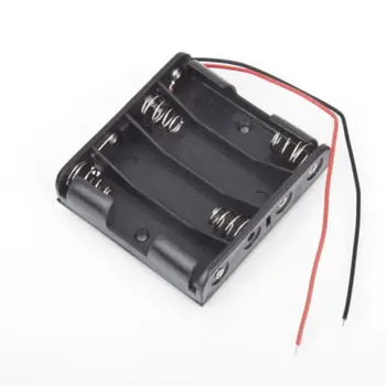 300pcs Black 4 AAA 6V Baterijo Imetnik Shranjevanje Primera Polje Z Žico Vodi