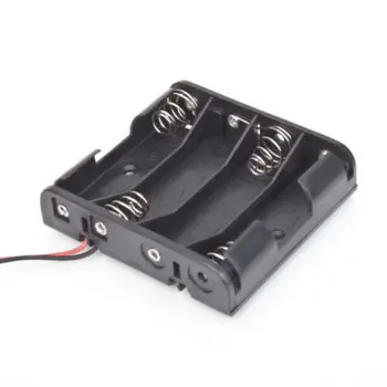 300pcs Black 4 AAA 6V Baterijo Imetnik Shranjevanje Primera Polje Z Žico Vodi
