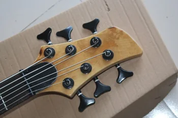 2019 Nova + Factory + 6 strune metulj električna bas kitara Metulj bas z metulj logotip vratu skozi telo bas