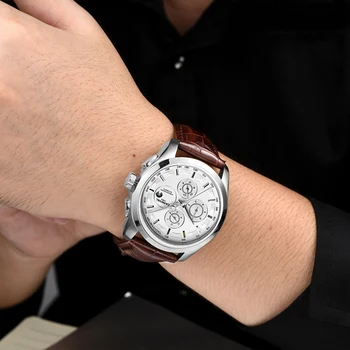 Karneval Moške Ure Automatic Mehanski blagovne Znamke Luksuzni Watch Moških Safir reloj hombre Nepremočljiva Moški Gledajo Wristwatche C-8629-4
