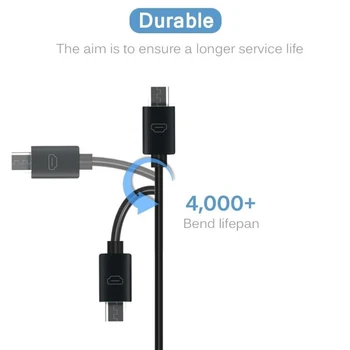 Micro USB Kabel 3A Hitro Polnjenje Podatkovnega Kabla Za Xiaomi Redmi 4X Samsung J7 Android Mobilni Telefon Microusb Polnilnik
