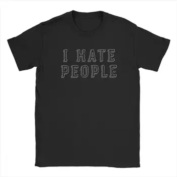 Sovražim Ljudi, Majice S Kratkimi Rokavi Moški Zanič Introvert Tshirt Kratek Rokav Vrhovi Grafični Tees Bombaž Zahvalni Dan Darilo T-Shirt Plus Velikost