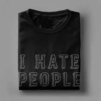 Sovražim Ljudi, Majice S Kratkimi Rokavi Moški Zanič Introvert Tshirt Kratek Rokav Vrhovi Grafični Tees Bombaž Zahvalni Dan Darilo T-Shirt Plus Velikost