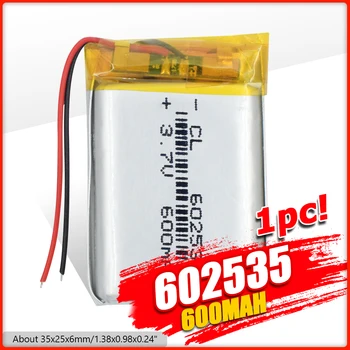 602535 baterijo 3,7 V 600mAh Polnilne baterije Li-Po baterija Li ionska Baterija Za Slušalke, MP3 PSP Slušalke Bluetooth GPS S PCB