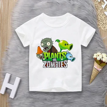 Nov slog Rastline VS Zombija t majica za fante in dekleta otroci t-shirt Čisto srajco Ulične 2020