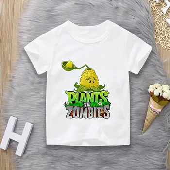 Nov slog Rastline VS Zombija t majica za fante in dekleta otroci t-shirt Čisto srajco Ulične 2020