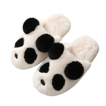 Panda Posebne Krzno Copate Nosijo Lesa Kopenski Čevlji Moški Ženske Zimske Copate Po Meri Copate Doma Copate Otroci, Zaprtih Prostorih