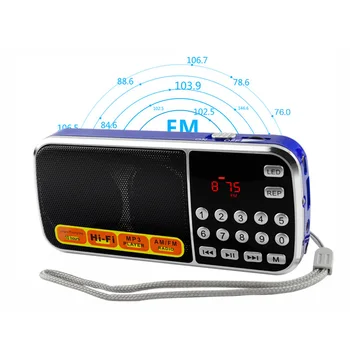 L-088 FM Radio Brezžične MP3 FM dab Radio radyo Zvočnik Prenosni Stereo Polnilna Bluetooth Radio z LCD Zaslonom Podpira TF