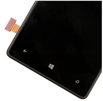 Heyman LCD-Zaslon, Zaslon na Dotik, Računalnike Zamenjava Stekla z Okvirjem za Nokia Lumia 820 z Logotipom Brezplačna dostava