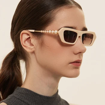 Iboode Pearl sončna Očala Moda za Ženske, Ženska sončna Očala Goggle Ogledalo Spektakel Očala UV400 Odtenki Oculos Gafas De Sol 2020