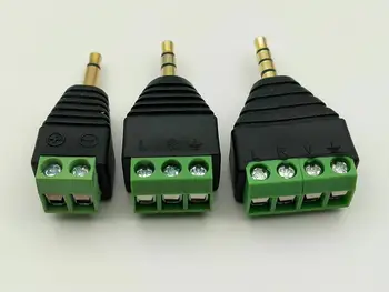 2pcs Audio 3,5 mm mono/Stereo/ 4 Pole zaporni Vijak Terminal Zavezujoče Post za Avdio priključek za Slušalke