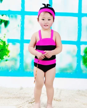 2020 Srčkan Baby Dekleta Kopalke enodelne Kopalke Bikini otroške Kopalke Risanka Otrok Šport kopalke Plažo Rumena