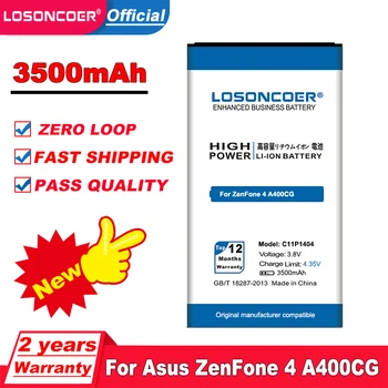 LOSONCOER 3500mAh C11P1404 B11P1415 Baterija za Asus ZenFone 4 ZenFone4 A400CG Baterije