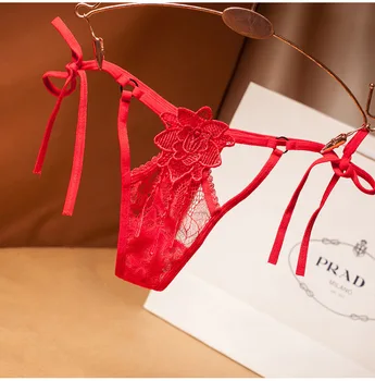 Plus Velikost ženske Seksi Micro Čipke G string čipke tangice hlačke underwears nove sloge 2019