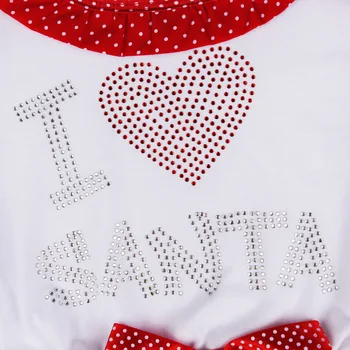 2019 Božič pozimi, Santa dekleta, ki sem ljubezen, santa oblačila obleke z dolgimi rokavi polka dot lok oblačila obleko