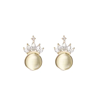 Modni nakit stud uhani srčkan krono uhani estetske kolczyki luksuzni brincos 2020 kristalno dop uhani za ženske