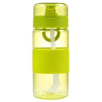 Steklenica za vodo s Slamo Plastičnih Šport Steklenico Vode z Vzmetne Sponke BPA Free