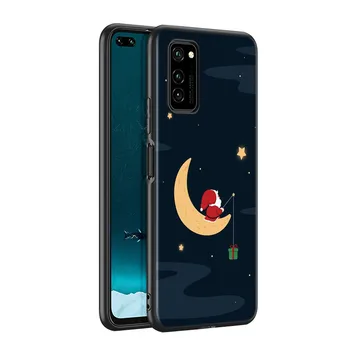 Božič Moda Za Huawei P40 P30 P20 Pro P10 P9 P8 Lite E Plus 5G 2019 Telefon Primeru Svetlo Črno Silikonski Pokrov