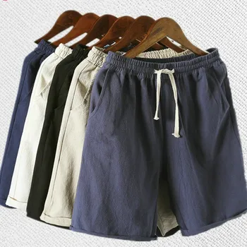 Brezplačna dostava za moške hlače, plus velikost priložnostne Perilo hlače moški Kitajski slog Koleno Dolžina kratke hlače hip hop 5 barv