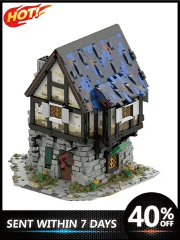 Street View House Model DIY srednjeveško Mesto irena pedrolini Konstruktor Izobraževalne Igrače, Gradnja Bloki, Opeke Za Otroke Fantje Darilo